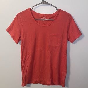 pink j crew basic tee